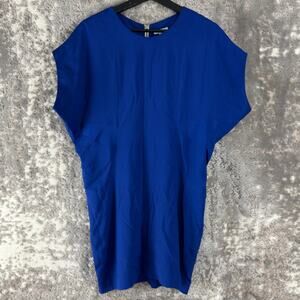 Walter Size S Casual Mini Dress Blue Party Zip Short Sleeve Casual Lined